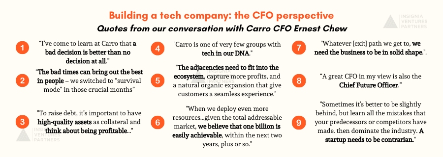 Takeaways from conversation with Carro CFO Ernest Chew