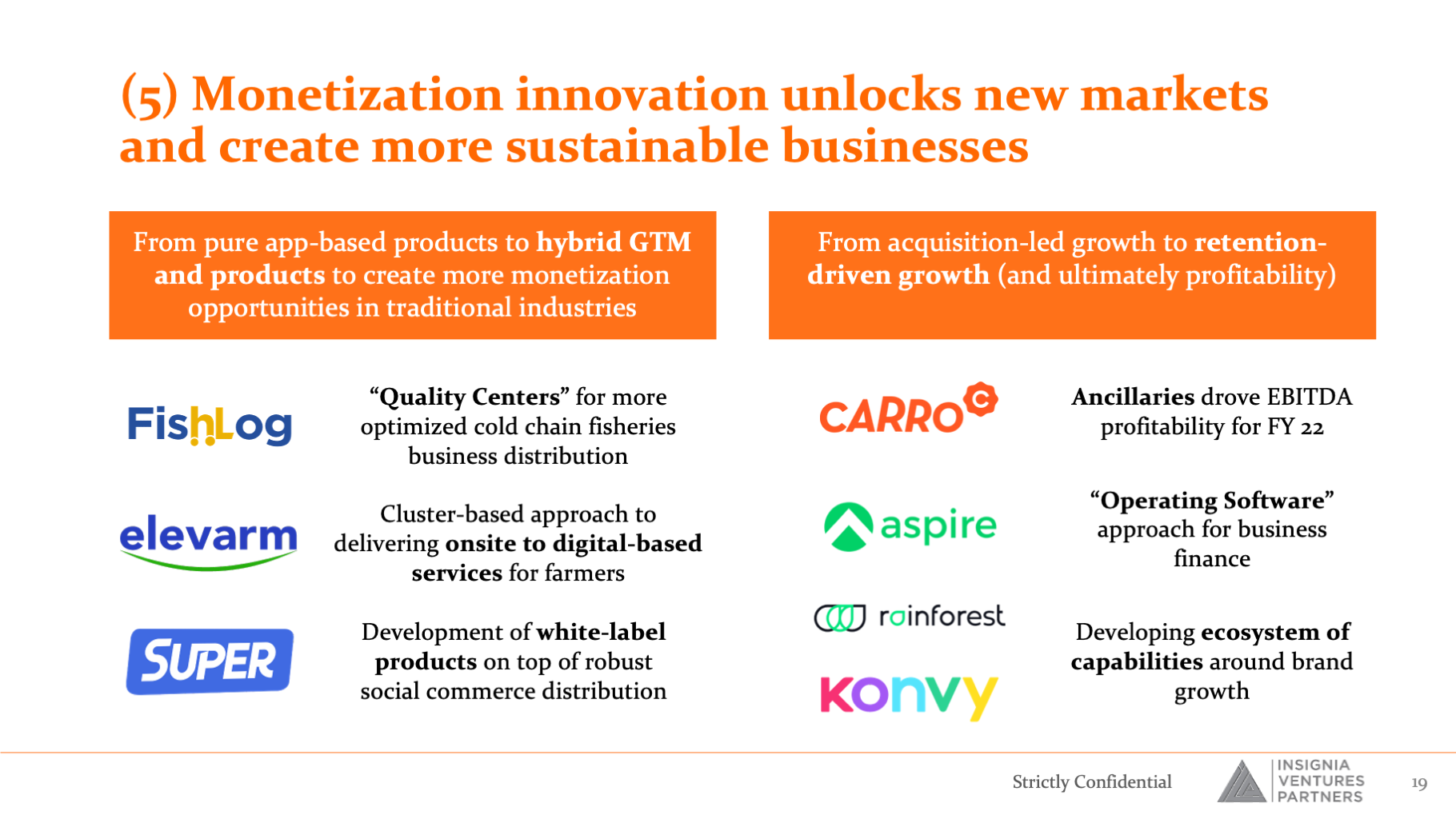 (5) Monetization innovation unlocks new markets and create more sustainable businesses