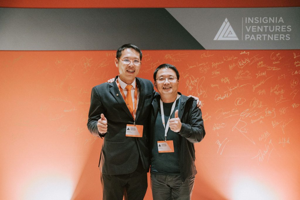 Photo with Yinglan Tan and Jianfeng Lu taken from Insignia Ventures Partners Annual Summit 2022