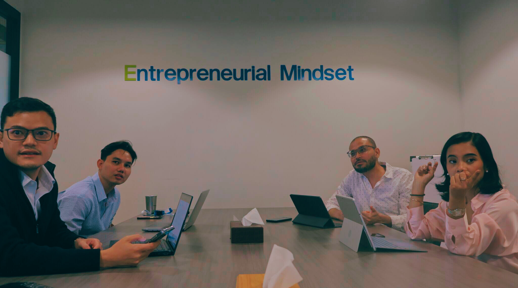 One answer to the question is the importance of having a leadership team able to drive innovation internally as much as the company is trying innovate the market around them. Pinhome leaders L-R: CCO Muhammad Hanif, Head of Strategy Qurrat Abu Ayub, CTO and co-founder Ahmed Aljunied, and CEO and co-founder Dayu Dara Permata