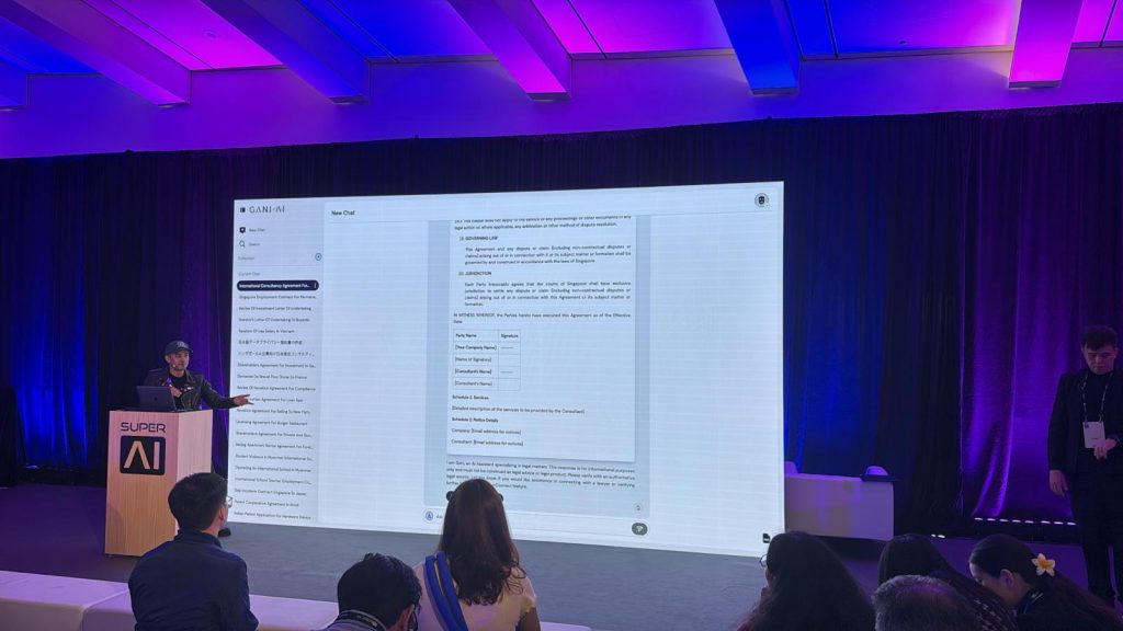 Gani.ai demo at SuperAI